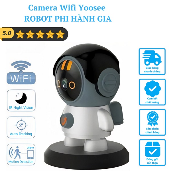 Camera Wifi Yoosee Robot Phi Hành Gia Flux
